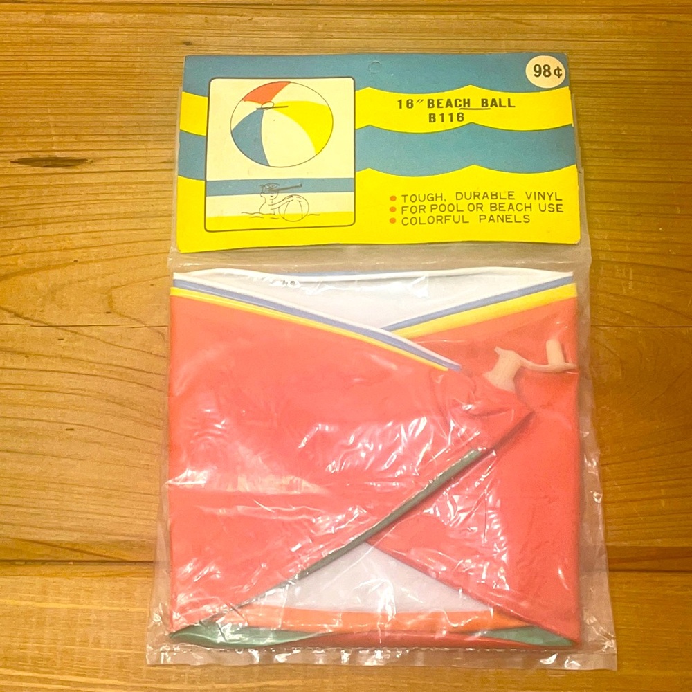 Vintage Beach Ball SCOTTY ROSS MERCHANDISE MART CHICAGO 16 Inches New & Sealed